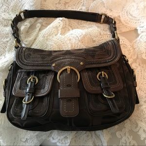 Vintage Coach dark brown bag